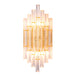 Sara: Crystal Rod Wall Sconce With Two Lights In Gold / J