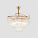 Vanessa Elegance Meets Sparkling Brilliance: The Clear Crystal Postmodern Gold Chandelier / 31.5’