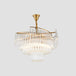 Vanessa Elegance Meets Sparkling Brilliance: The Clear Crystal Postmodern Gold Chandelier / 23.5’