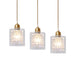 Leilani Modern Brass Pendant: Prismatic Glass Meets Chic Style