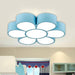 Brighten Young Minds With The Floral Kindergarten Led Ceiling Light Blue / 18’ Warm