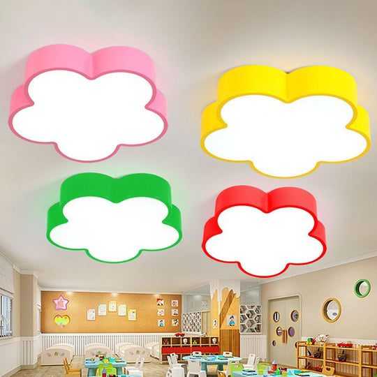 Blooming Delight: Dimmable Flower Led Ceiling Light For Kids