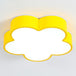 Blooming Delight: Dimmable Flower Led Ceiling Light For Kids Yellow / 18’ White