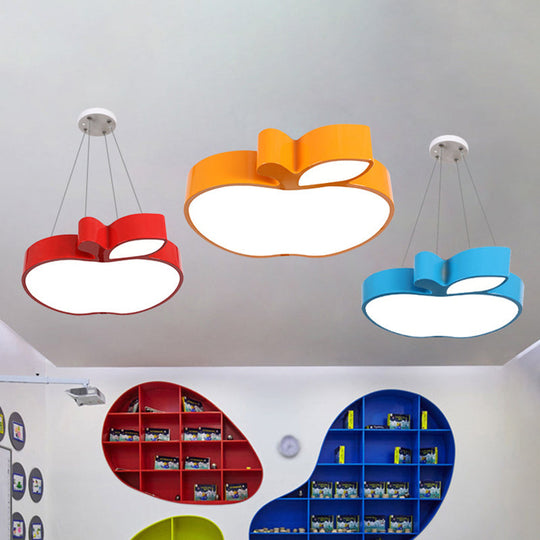 Brighten And Delight: Playful Apple - Shaped Nursery Light Blue / Warm Ceiling