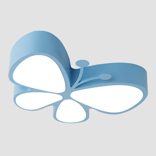 Ily’s Luminous Acrylic Led Flush Mount Ceiling Light - Butterfly Design For Kindergarten And