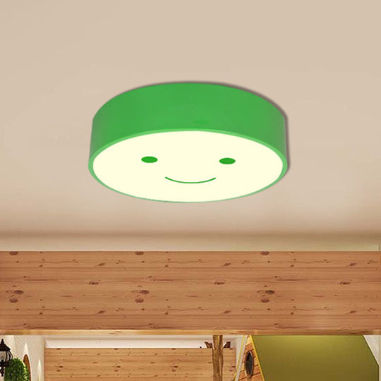 Brighten Your Child’s Day With The Happy Face Led Nursery Ceiling Light! Green / White Light