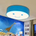 Brighten Your Child’s Day With The Happy Face Led Nursery Ceiling Light! Blue / White Light Fixtures