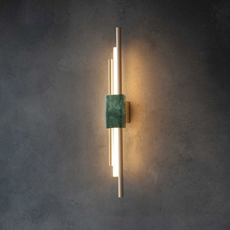 Fiona’s Modern Marble Sconce - Green Led Light With Sophisticated Style