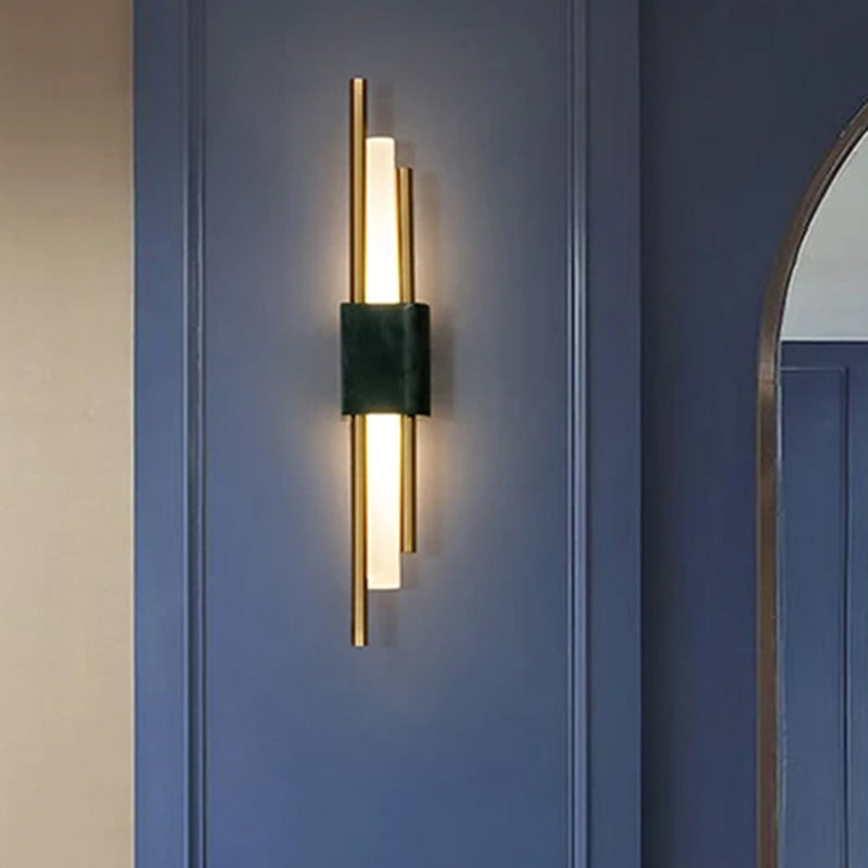 Fiona’s Modern Marble Sconce - Green Led Light With Sophisticated Style