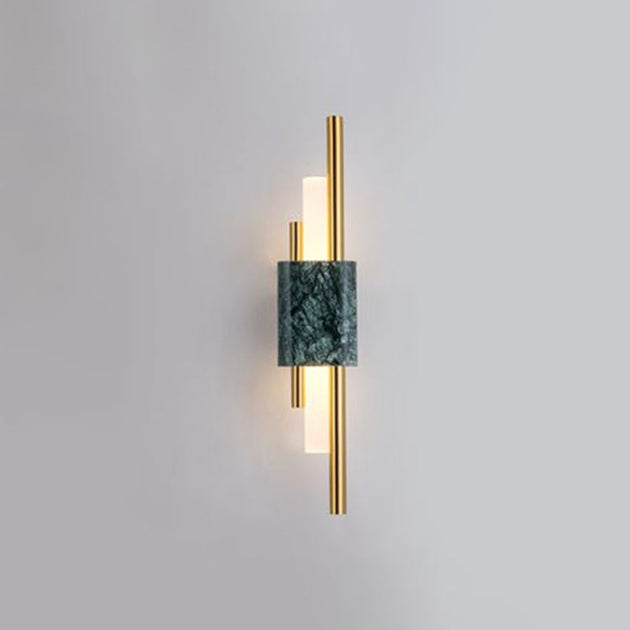 Fiona’s Modern Marble Sconce - Green Led Light With Sophisticated Style / 18’