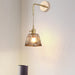 Vintage Single - Bulb Bedside Wall Mounted Lamp In Gold - Shaded Glass Light Fixture / A Wall Lamp