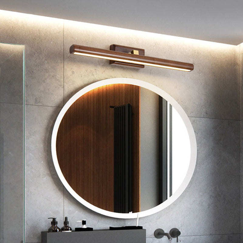 Nordic Simplicity Meets Modern Functionality: The Dark Wood Linear Wall Sconce