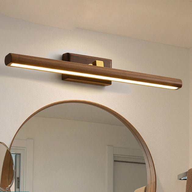 Nordic Simplicity Meets Modern Functionality: The Dark Wood Linear Wall Sconce