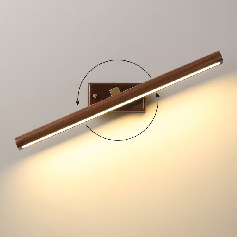 Nordic Simplicity Meets Modern Functionality: The Dark Wood Linear Wall Sconce