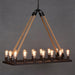 Amelia - Industrial Chandelier With 16 Rectangular Lights (Perfect For Cafes) Black Pendant Lighting