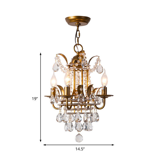 Gemma Elegance Meets Sparkling Brilliance: The Gold Crystal Drop Chandelier