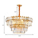 Penelope Modern Gold Chandelier With Clear Crystal Prisms