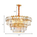 Penelope Modern Gold Chandelier With Clear Crystal Prisms