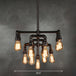 Avery Industrial Chandelier - Bold Statement For Any Space Black Ceiling Light