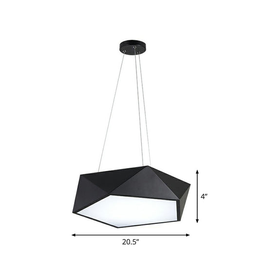 Avery’s Modern Chandelier: A Touch Of Sophistication For Your Office Black / 20.5’ White