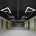 Triangular Led Gym Chandelier - Contemporary Acrylic Suspension Light In Black Multi - Size Energy