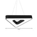 Triangular Led Gym Chandelier - Contemporary Acrylic Suspension Light In Black Multi - Size Energy