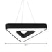 Triangular Led Gym Chandelier - Contemporary Acrylic Suspension Light In Black Multi - Size Energy