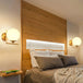 Modern Elegance Meets Warmth: Gold Sphere Bedside Wall Sconce