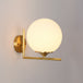 Modern Elegance Meets Warmth: Gold Sphere Bedside Wall Sconce / 8’