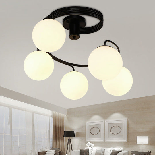 Melissa Timeless Elegance - Semi - Flush Mount Ceiling Light 5 / White