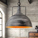 Elara - Adjustable Industrial Pendant Light With Aged Silver Dome (1 - Light) / 12’