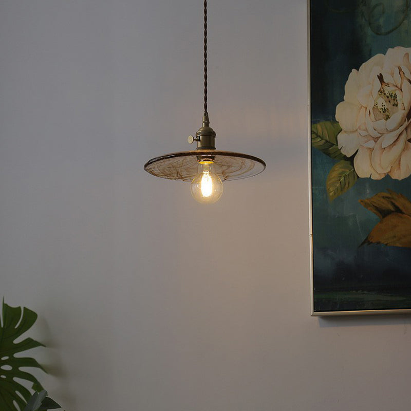 Cecilia Cognac Glass Pendant Lamp: Warm Glow And Industrial Charm