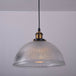 Monroe - Industrial Clear Ribbed Glass Pendant Light