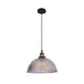 Monroe - Industrial Clear Ribbed Glass Pendant Light