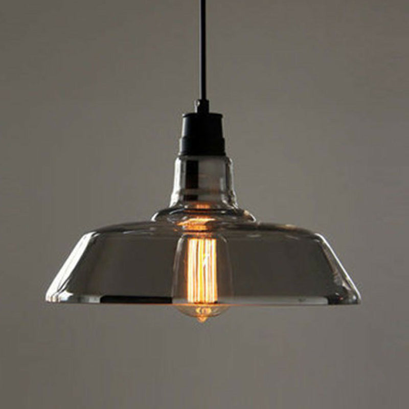 Madison Industrial Pendant: Vintage Charm In Multiple Colors (Clear Amber Smoke Gray