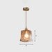 Brooklyn Shaded Pendant Light - Brown Glass Brass Hanging For Dining Rooms / A