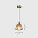 Brooklyn Shaded Pendant Light - Brown Glass Brass Hanging For Dining Rooms / B