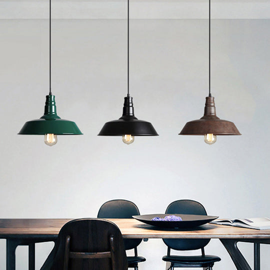 Industrial Iron Pendant Light (1 - Light) - Choose Your Size And Finish