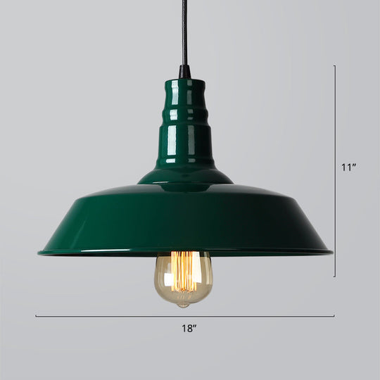 Industrial Iron Pendant Light (1 - Light) - Choose Your Size And Finish