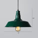 Industrial Iron Pendant Light (1 - Light) - Choose Your Size And Finish Green / Medium