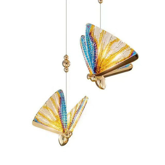 Art Deco Led Pendant Light - Butterfly Design For Bedroom Ambiance Lighting