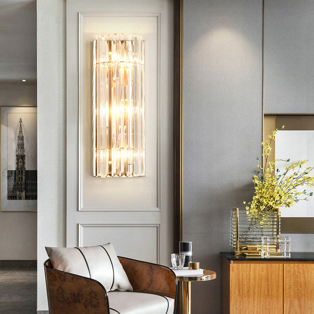 Ariana’s Golden Embrace: Sparkling Elegance Meets Modern Functionality Gold Wall Light