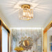 Clara - Elegant Black And Gold Semi - Flush Mount Light