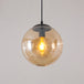 Modern Glass Orb Pendant: Stylish Lighting For Restaurants Amber / 5’