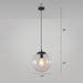 Modern Glass Orb Pendant: Stylish Lighting For Restaurants Black / 10’