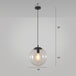 Modern Glass Orb Pendant: Stylish Lighting For Restaurants Black / 10’