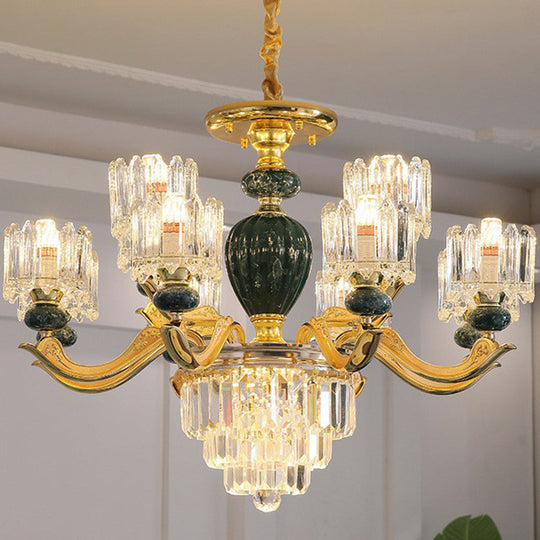 Astoria’s Prismatic Chandelier: Modern Elegance With Vintage Charm (Multiple Colors Sizes) 12 /