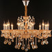 Immerse Your Space In Warm Elegance: The Gold Amber Glass Candle Chandelier 12 /