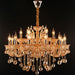 Immerse Your Space In Warm Elegance: The Gold Amber Glass Candle Chandelier 15 /