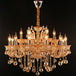 Immerse Your Space In Warm Elegance: The Gold Amber Glass Candle Chandelier 15 /